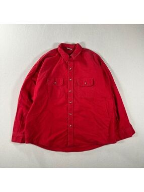 Vintage 5 Brother Thick Red Flannel Button Up Shirt